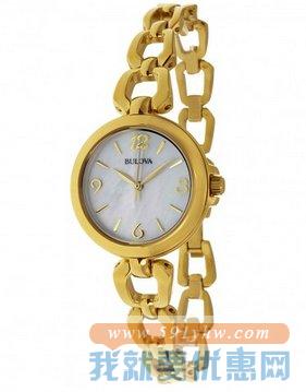 宝路华（Bulova）Fairlawn系列97L138玫瑰金女款时尚腕表