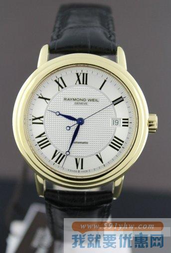 雷蒙威(Raymond Weil） Maestro经典大师系列 2837-PC-00659镀金机械腕男表