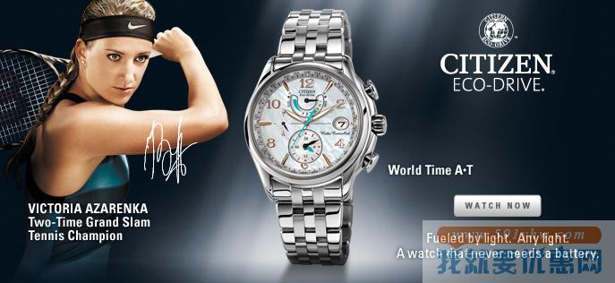 西铁城（CITIZEN）World Time A-T FC0000-59D 女款光动能腕表
