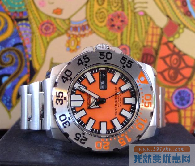 精工 SEIKO 5系列SNZF49J1夜光运动防水自动机械男表 橙色 橙色