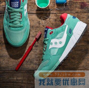索康尼（Saucony Originals）女士运动鞋 Shadow 5000 粉蓝绿配色