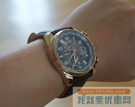 西铁城（Citizen）AT9013-03H男士光动能电波表