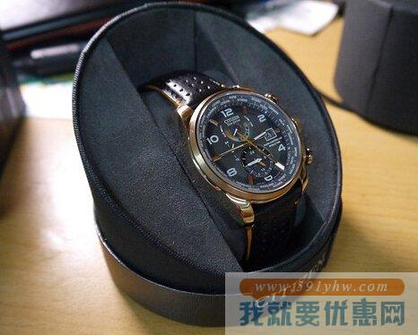 西铁城（Citizen）AT9013-03H男士光动能电波表