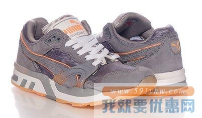 彪马（Puma）女士复古跑鞋 Trinomic XT-1 橙底灰色