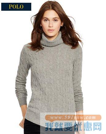 拉夫劳伦(Ralph Lauren) Cabled Merino Wool Turtleneck女士 四色可选时尚羊毛衫