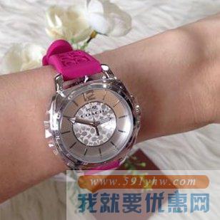 蔻驰（COACH）Boyfriend 14502092 桃红色女士时尚石英腕表