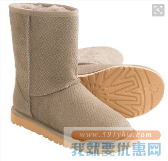 UGG australia Classic Short Calf Hair Scales 女款雪地靴