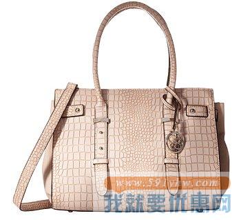 杰西卡·辛普森（Jessica Simpson）Allison鳄鱼纹 优雅粉斜挎手提包