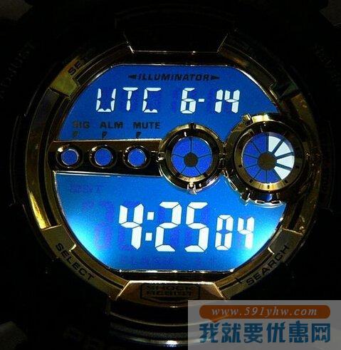 卡西欧（CASIO）新款G-SHOCK GD-100GB-1DR多功能超酷男表
