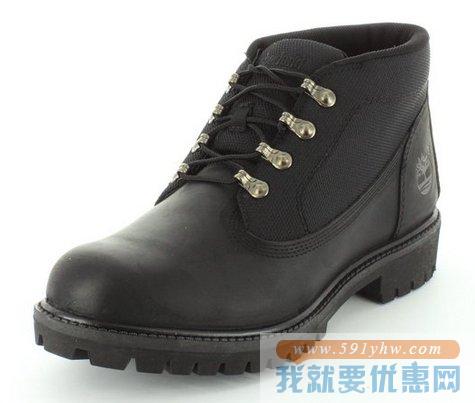 添柏岚（Timberland）Campsite 黑色 男士真皮短靴