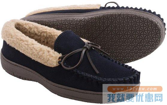 其乐（Clarks）Suede Moccasin 男士真皮保暖棉鞋