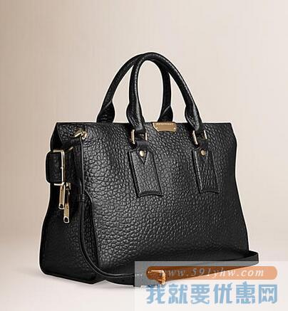 BURBERRY 博柏利 Clifton Signature 女士真皮手提包（中号）