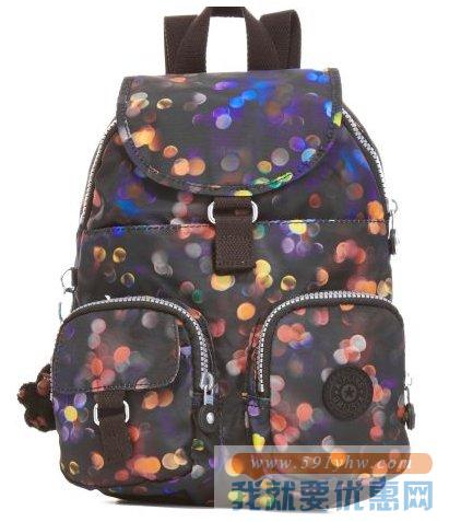 凯普林（Kipling）Lvebug系列霓虹灯款小号双肩包