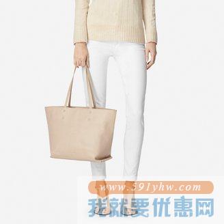 可汗（Cole Haan）Hannah 女士 白色款真皮托特包
