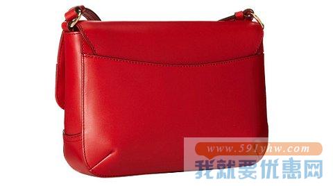 拉夫劳伦（ Ralph Lauren）Lauren女士中号真皮信封包 红色