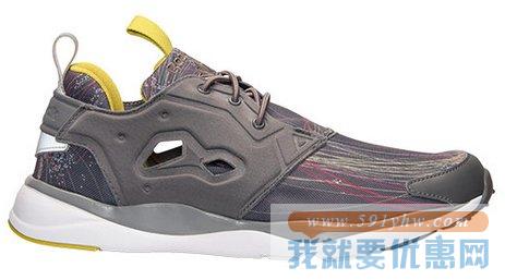 锐步（Reebok）FuryLite JS 男士 灰色 轻量休闲运动鞋