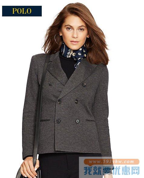 拉夫劳伦（Ralph Lauren）女士人字纹羊毛小西装