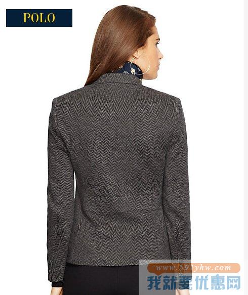 拉夫劳伦（Ralph Lauren）女士人字纹羊毛小西装