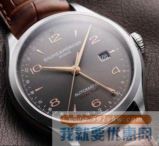 名仕（Baume & Mercier）Clifton克里顿系列MOA10111 男士双时区机械腕表