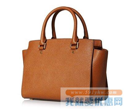 Michael Kors Selma女士棕色款 真皮中号经典耳朵包