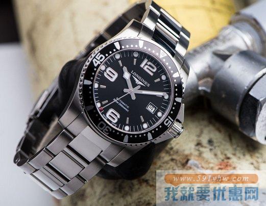 浪琴（Longines）HydroConquest L3.642.4.56.6男士自动机械腕表