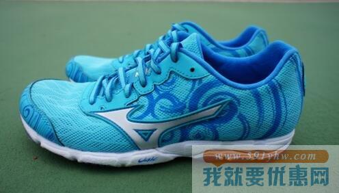 美津浓（Mizuno）Wave Hitogami 2女款 蓝色马拉松速跑鞋