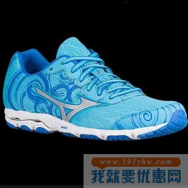 美津浓（Mizuno）Wave Hitogami 2女款 蓝色马拉松速跑鞋
