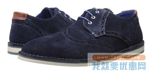 TED BAKER JAMFRO 5 男士深蓝色 真皮布洛克德比鞋