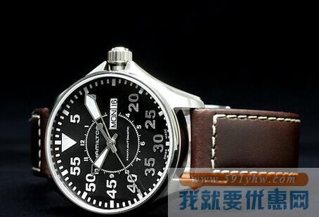 汉密尔顿（Hamilton）Khaki Aviation Pilot卡其系列H64425535 男士飞行员机械腕表
