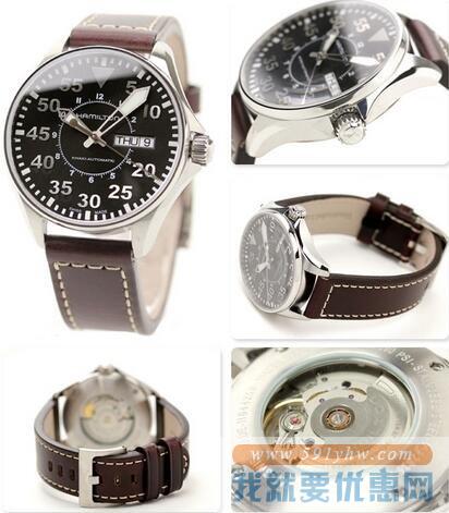 汉密尔顿（Hamilton）Khaki Aviation Pilot卡其系列H64425535 男士飞行员机械腕表