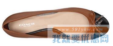蔻驰（COACH）Noella女士真皮时尚小跟平底鞋