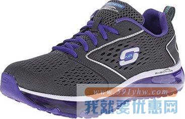 斯凯奇（SKECHERS）Air Supreme女款透气跑步鞋 灰紫配色