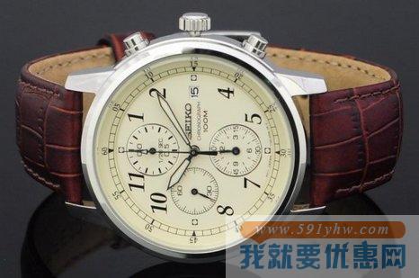 精工（SEIKO）Chronograph系列 SNDC31 男士计时腕表