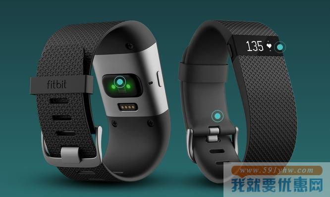 Fitbit Charge HR 黑色款 智能手环 L号