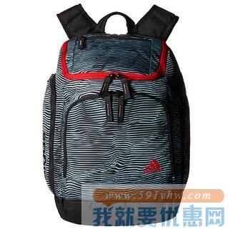 阿迪达斯（Adidas）Energy II 蓝绿条纹款 时尚双肩背包