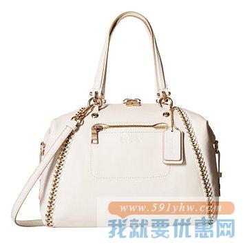 蔻驰（COACH）Whiplash Leather Prairie Satchel女士时尚真皮挎包