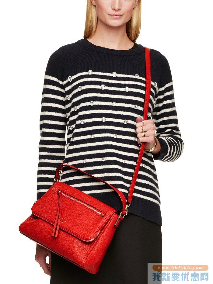 凯特丝蓓（Kate Spade New York）Cobble Hill Toddy女士真皮小号单肩包