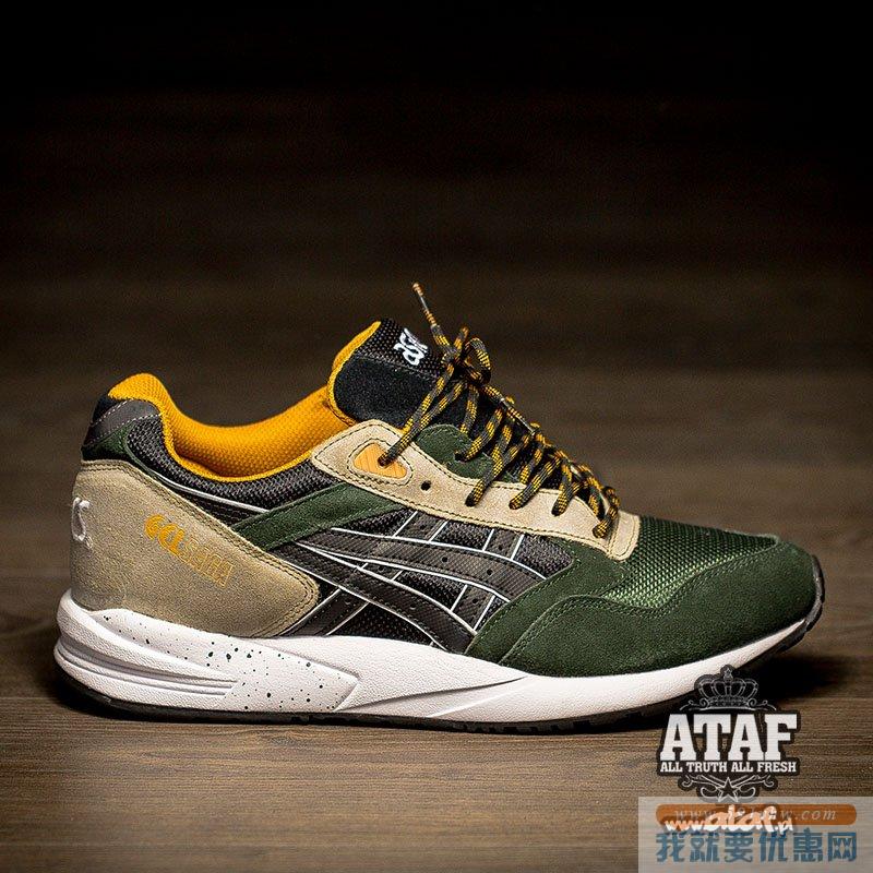 亚瑟士（ASICS）GEL-Saga男士复古跑鞋 草绿色