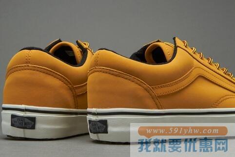 Vans(凡斯）Old Skool MTE黄色 中性款真皮休闲鞋