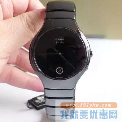 雷达（RADO）True Jubile真系列R27653722男士黑陶腕表