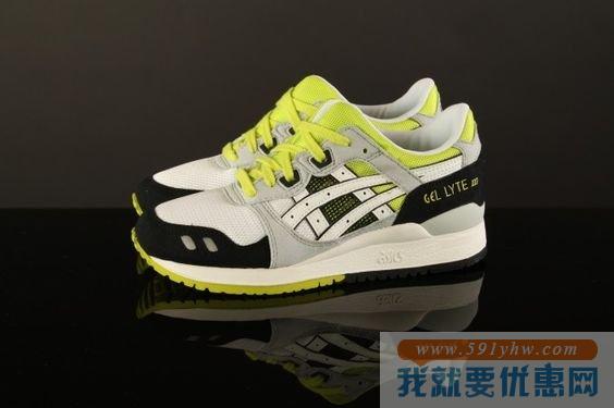 亚瑟士（Asics）Gel-Lyte III清新绿色 男士复古跑鞋