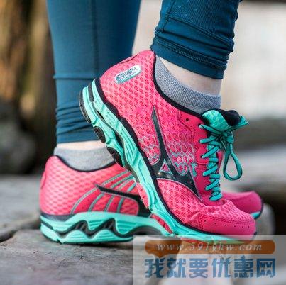 美津浓（Mizuno）Wave Inspire 11西瓜红 次顶级支撑型跑步鞋