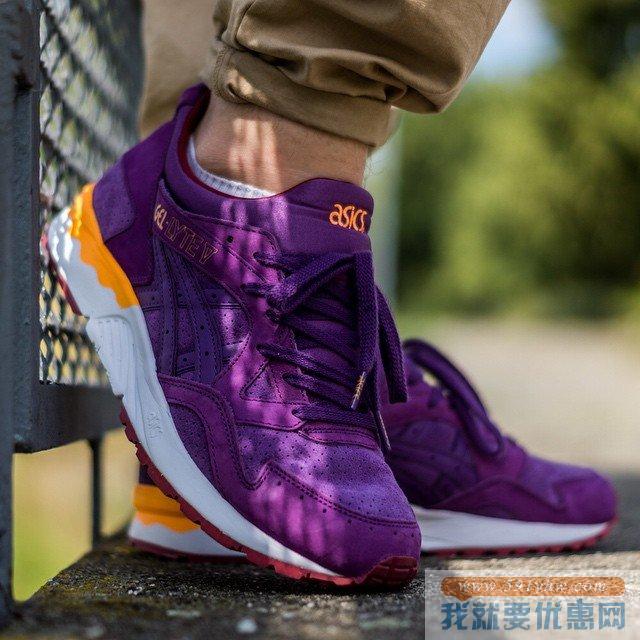 亚瑟士(ASICS) Gel-Lyte V  经典款紫色男士复古跑鞋