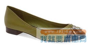 蔻驰（COACH）Noella女士真皮时尚小跟平底鞋