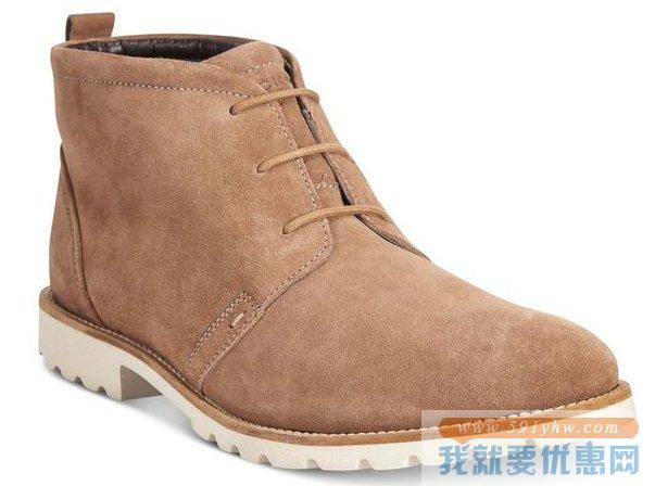 乐步（Rockportle）Charson男士真皮短靴 棕色
