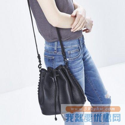 瑞贝卡·明可弗(Rebecca Minkoff) Unlined Bucket酒红色 女士真皮水桶包/单肩包
