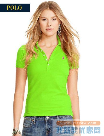 拉夫劳伦（Ralph Lauren）Skinny Stretch女士修身短袖Polo衫 2色可选