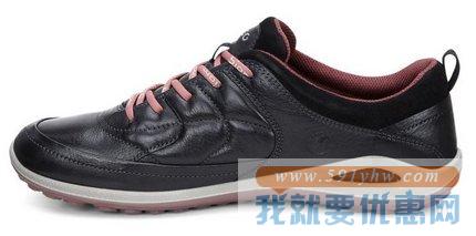 爱步（Ecco Sport）Biom Grip Lite Plus黑色款女士真皮拼接健步鞋