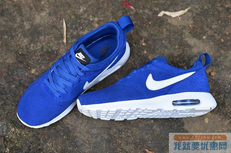 耐克（NIKE）AIR MAX TAVAS 男士蓝色真皮气垫运动鞋