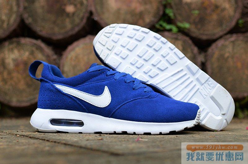耐克（NIKE）AIR MAX TAVAS 男士蓝色真皮气垫运动鞋